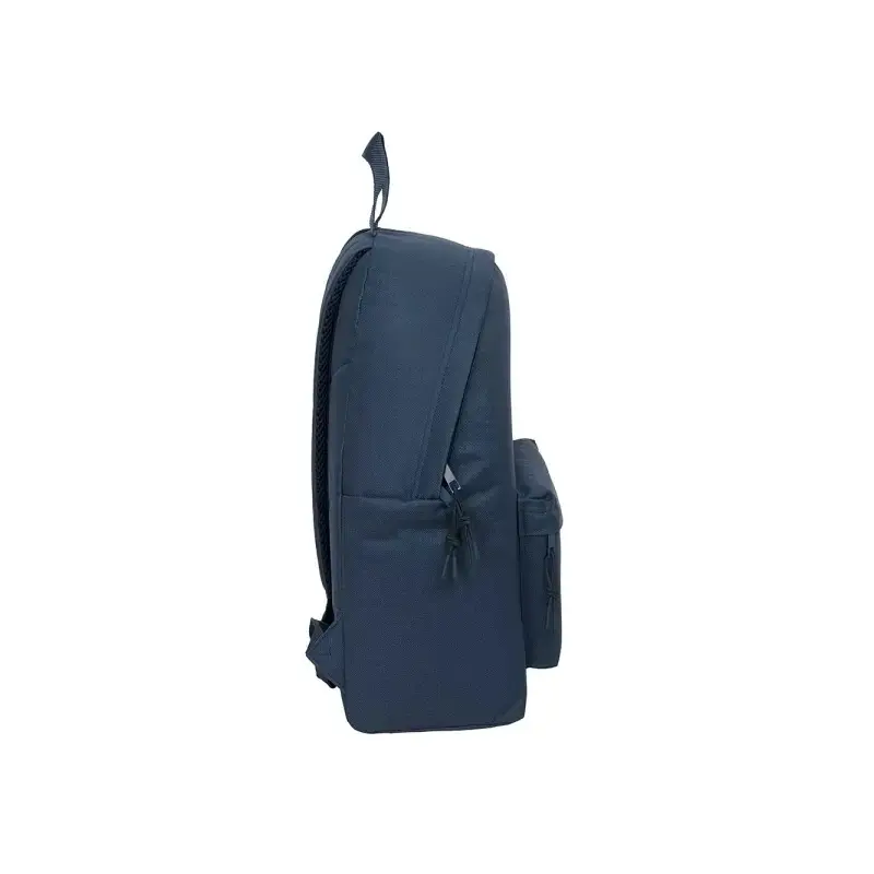 Safta Benetton Basics Antracita Mochila - Bolsillo Frontal - Hombreras Acolchadas - Doble Tirador en Cremallera - Asa Superior -