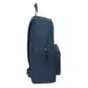 Safta Benetton Basics Antracita Mochila - Bolsillo Frontal - Hombreras Acolchadas - Doble Tirador en Cremallera - Asa Superior -
