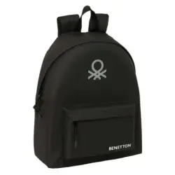 Safta Benetton Basics Mochila - Bolsillo Frontal - Hombreras Acolchadas - Espalda Ergonomica - Doble Tirador - Asa Superior - 20