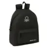 Safta Benetton Basics Mochila - Bolsillo Frontal - Hombreras Acolchadas - Espalda Ergonomica - Doble Tirador - Asa Superior - 20
