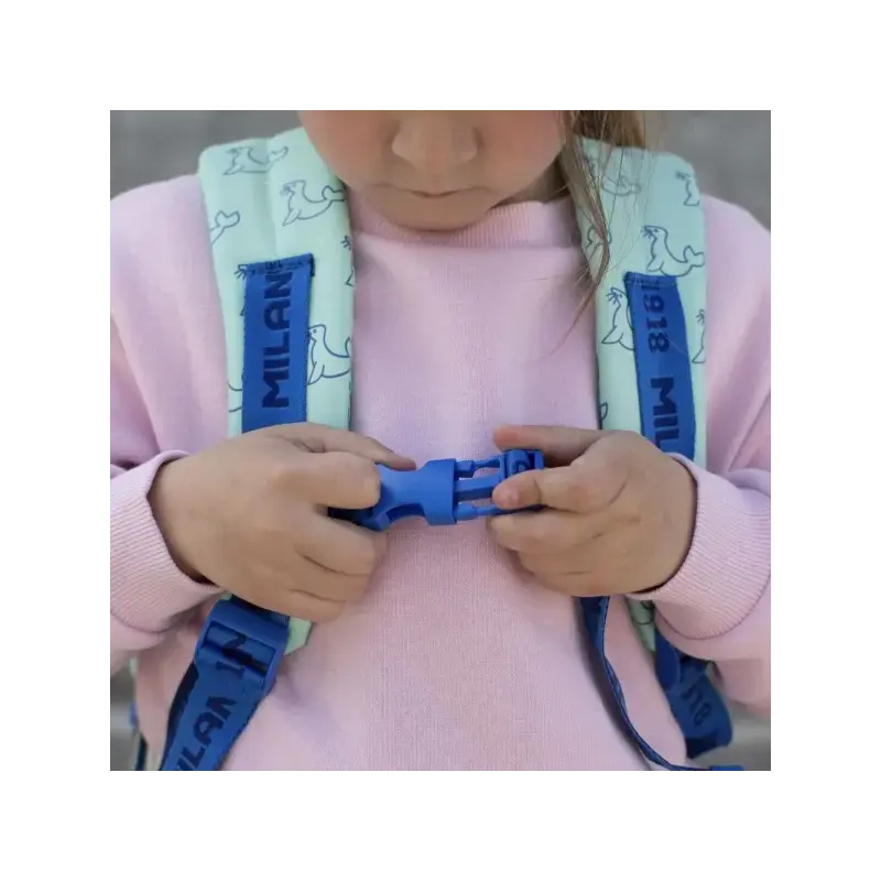 Milan Coleccion 460 Mochila Infantil con Compartimento Isotermico - Amplio Compartimento Interior - 2 Bolsillos Laterales - Capa