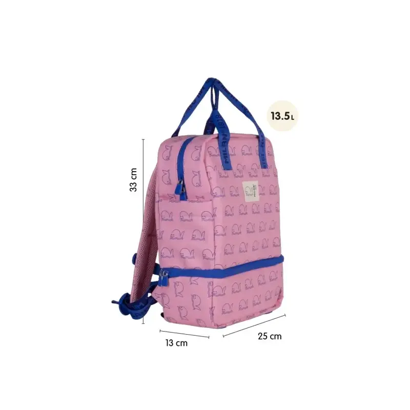 Milan Coleccion 460 Mochila Infantil con Compartimento Isotermico - Amplio Compartimento Interior - 2 Bolsillos Laterales - Capa