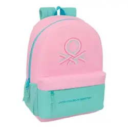 Safta Benetton Dolce Mochila Adaptable a Carro - Bolsillos Laterales - Doble Tirador en Cremallera - Ergonomia Acolchada - Asa S