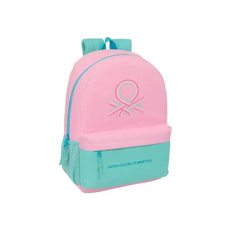 Safta Benetton Dolce Mochila Adaptable a Carro - Bolsillos Laterales - Doble Tirador en Cremallera - Ergonomia Acolchada - Asa S