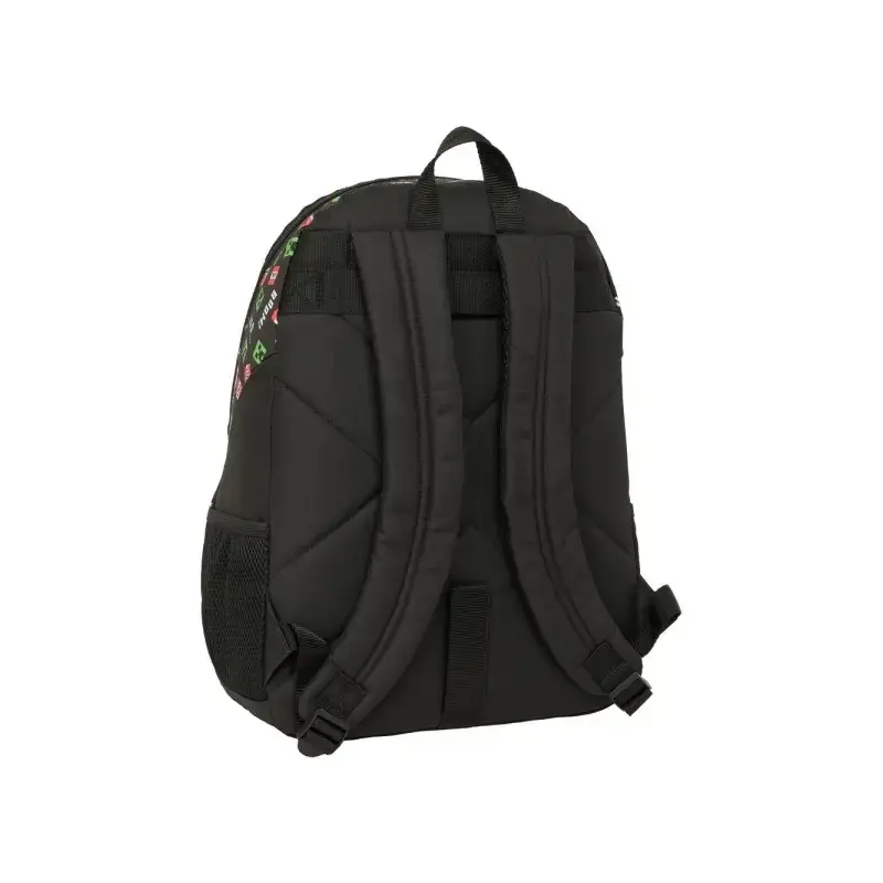 Safta Minecraft Mochila Adaptable a Carro - Portabotellas - Compartimentos Grandes - Tirador Doble - Hombreras Acolchadas - Asa