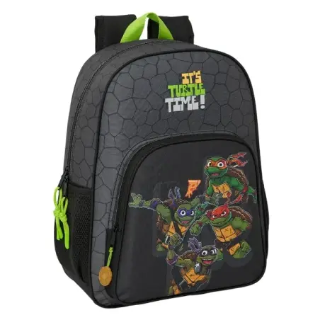 Safta Tortugas Ninja Mochila Infantil - Adaptable a Carro - Asa de Mano - Bolsillos Laterales - 33x42x14cm - Color Negro | Ahorr