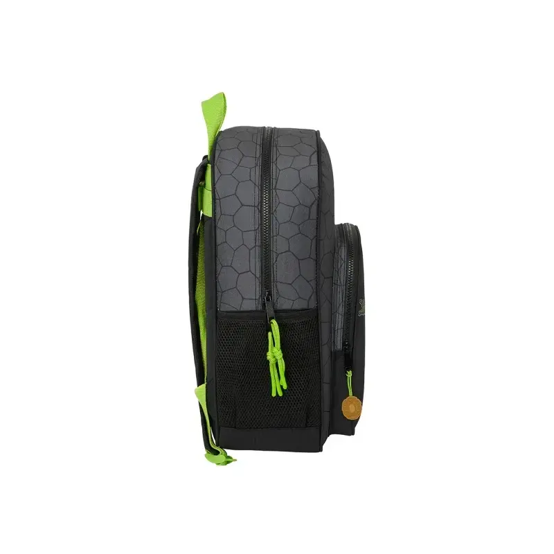 Safta Tortugas Ninja Mochila Infantil - Adaptable a Carro - Asa de Mano - Bolsillos Laterales - 33x42x14cm - Color Negro | Ahorr