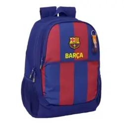 Safta F.C.Barcelona Mochila Escolar de 23L - Adaptable a Carro - 2 Compartimentos - Portabotellas - 32x44x16cm - Color Rojo y Az