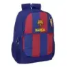 Safta F.C.Barcelona Mochila Escolar de 23L - Adaptable a Carro - 2 Compartimentos - Portabotellas - 32x44x16cm - Color Rojo y Az