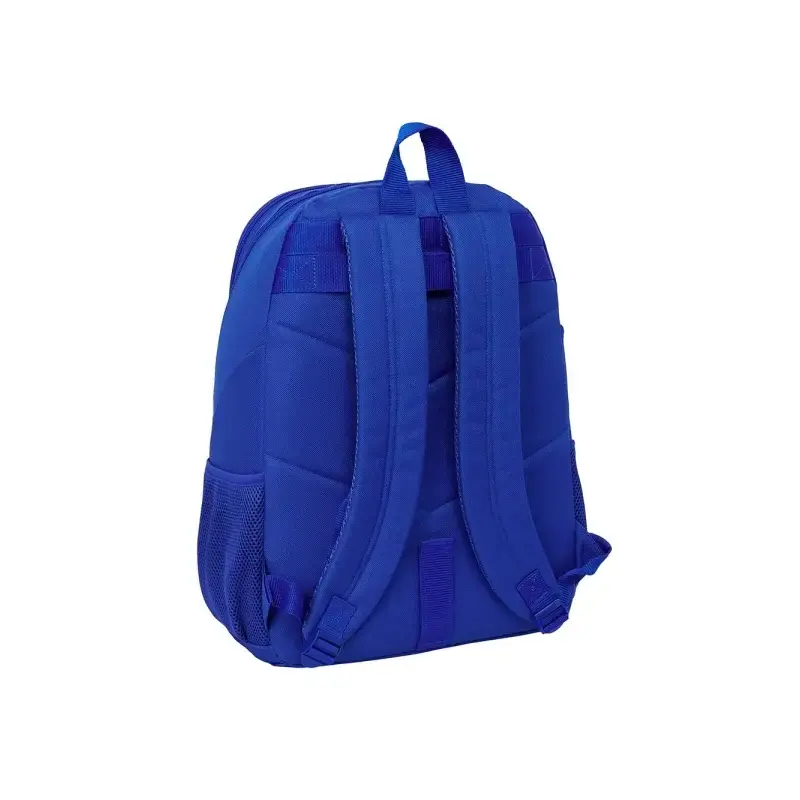 Safta Real Madrid Mochila Adaptable a Carro - Portabotellas - Dos Compartimentos Grandes - Doble Cremallera - Hombreras Ergonomi