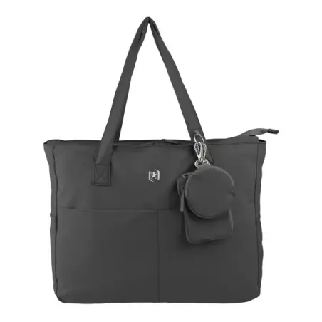 Oxford Endless Tote Bag 14L - Amplio Compartimento - 9 Bolsillos - Incluye Neceser Interior, Monedero y Tarjetero - Color Negro
