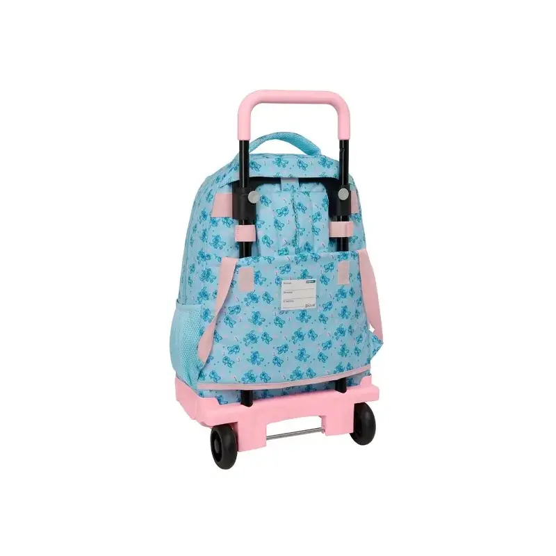 Safta Stitch Ohana Mochila con Carro - Extraible - Bolsillo Frontal - Portabotellas - Tirador Doble - Hombreras Acolchadas - Asa