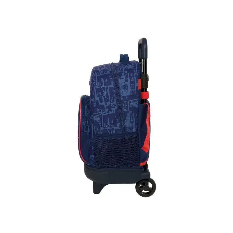 Safta Spider-Man Mochila con Carro - Extraible - Bolsillo Frontal - Portabotellas - Tirador Doble - Hombreras Acolchadas - Asa A