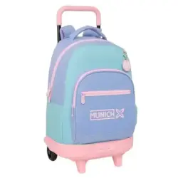 Safta Munich Mellow Mochila con Carro - Extraible - Bolsillo Frontal - Portabotellas - Tirador Doble - Hombreras Acolchadas - Ta