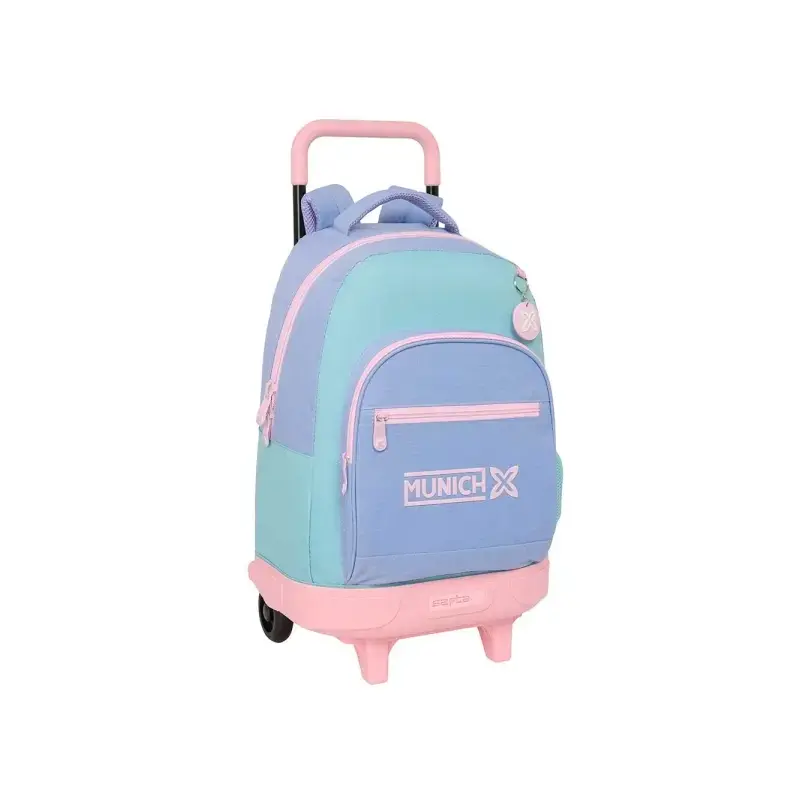 Safta Munich Mellow Mochila con Carro - Extraible - Bolsillo Frontal - Portabotellas - Tirador Doble - Hombreras Acolchadas - Ta