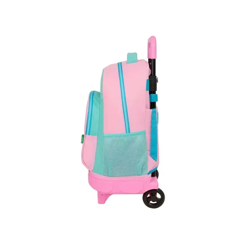 Safta Benetton Dolce Mochila con Carro - Extraible - Bolsillo Frontal - Portabotellas - Tirador Doble - Hombreras Acolchadas - A