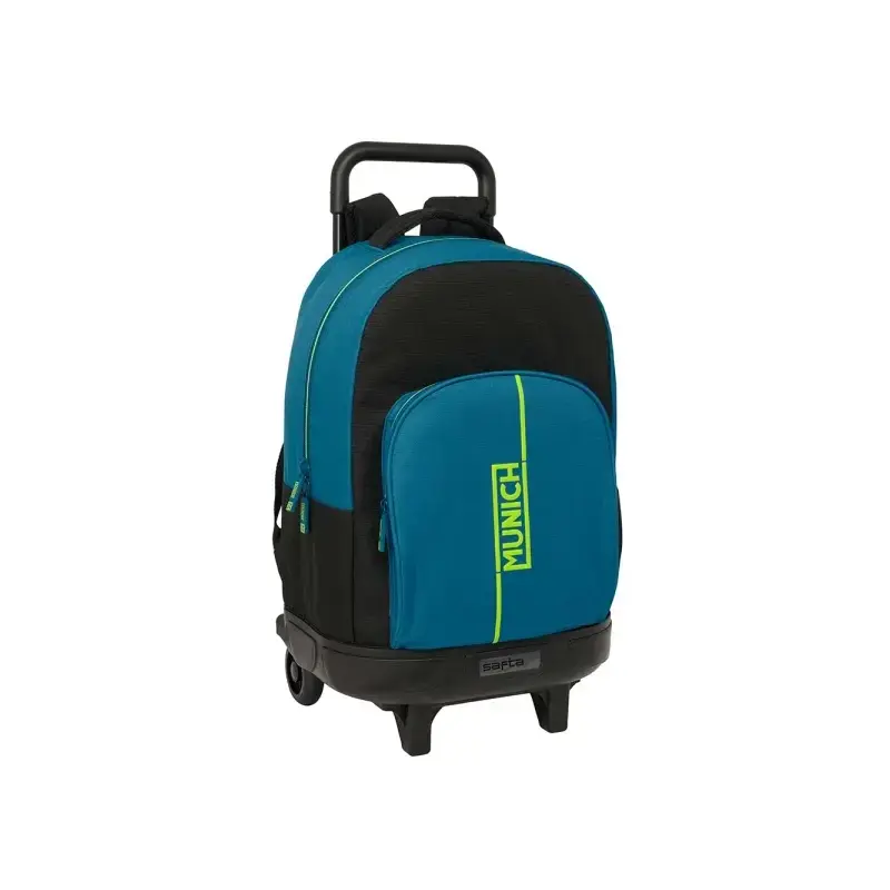 Safta Munich Land Mochila con Carro - Extraible - Bolsillo Frontal - Portabotellas - Tirador Doble - Hombreras Acolchadas - Asa