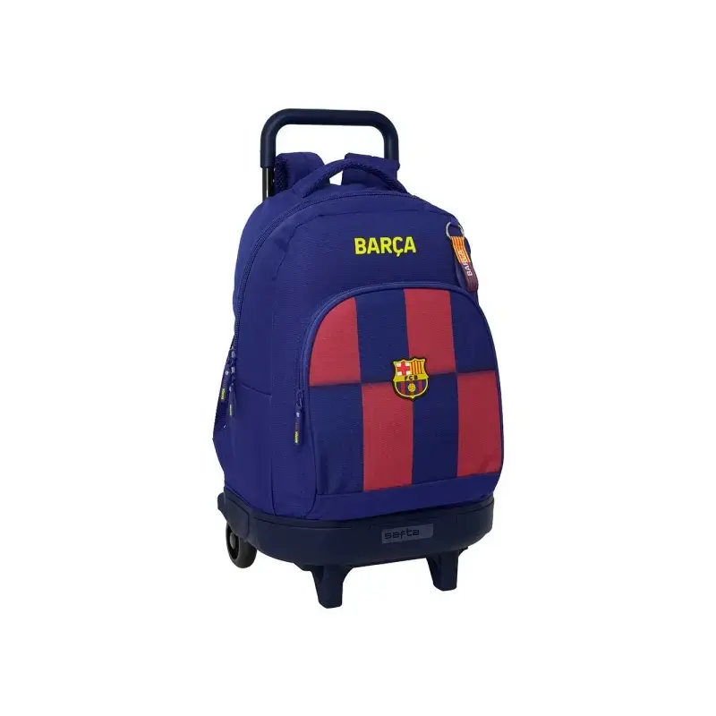 Safta Real Madrid Compact Mochila con Carro Integrado - Portabotellas - Extraible para Limpieza - Carro de PP, Acero y PVC - 33x