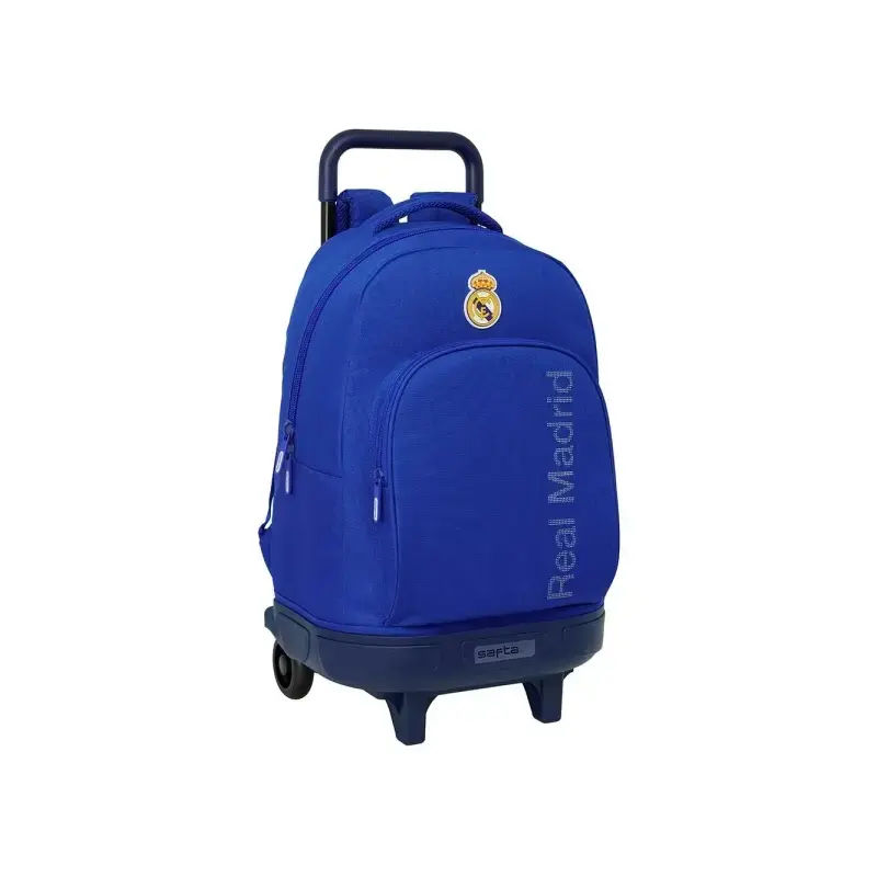 Safta Real Madrid Mochila con Carro - Extraible - Bolsillo Frontal - Portabotellas - Tirador Doble - Hombreras Acolchadas - Asa
