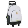 Safta Real Madrid Compact Mochila con Carro Integrado - Portabotellas - Extraible para Limpieza - Carro de PP, Acero y PVC - 33x