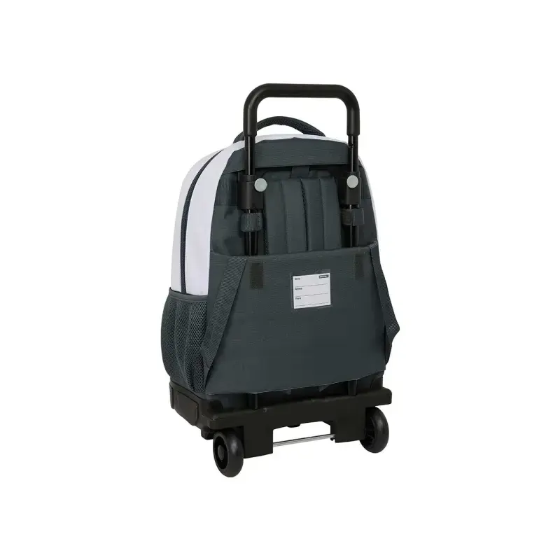 Safta Real Madrid Compact Mochila con Carro Integrado - Portabotellas - Extraible para Limpieza - Carro de PP, Acero y PVC - 33x