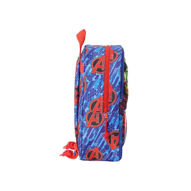 Safta Avengers Mochila Guarderia 3D de 6L - Asa de Mano Superior - Asas Regulables y Acolchadas - Cierre de Cremallera - 22x27x1