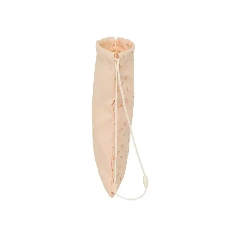 Safta Flores Saco Plano - Bolsillo con Cremallera - Cierre con Cordones - 3L - 260x10x340mm - Color Melocoton | Ahorro Imprimien