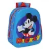 Safta Mickey Mouse Mochila - Asa de Mano - Portabotellas Lateral - 27x33x10cm - Color Azul | Ahorro Imprimiendo