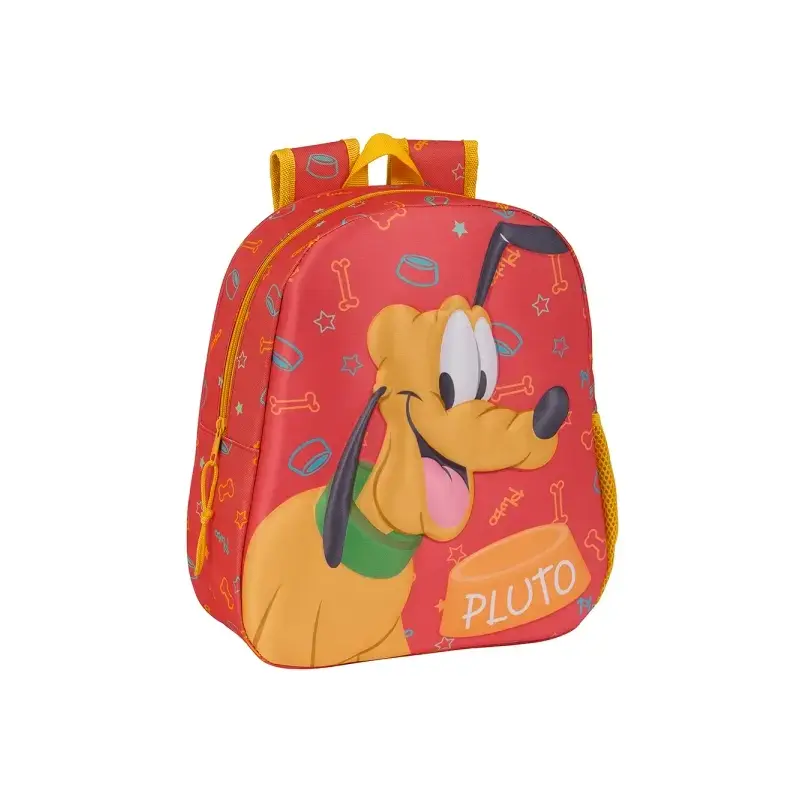 Safta Pluto Mochila 3D de 8.64L - Portabotellas - Tarjeta de Identificacion Personal - Hombreras Acolchadas - 27x33x10cm - Color