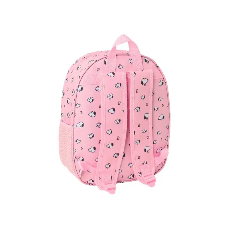 Safta Snoopy Mochila 3D de 8.64L - Portabotellas - Tarjeta de Identificacion Personal - Hombreras Acolchadas - 27x33x10cm - Colo