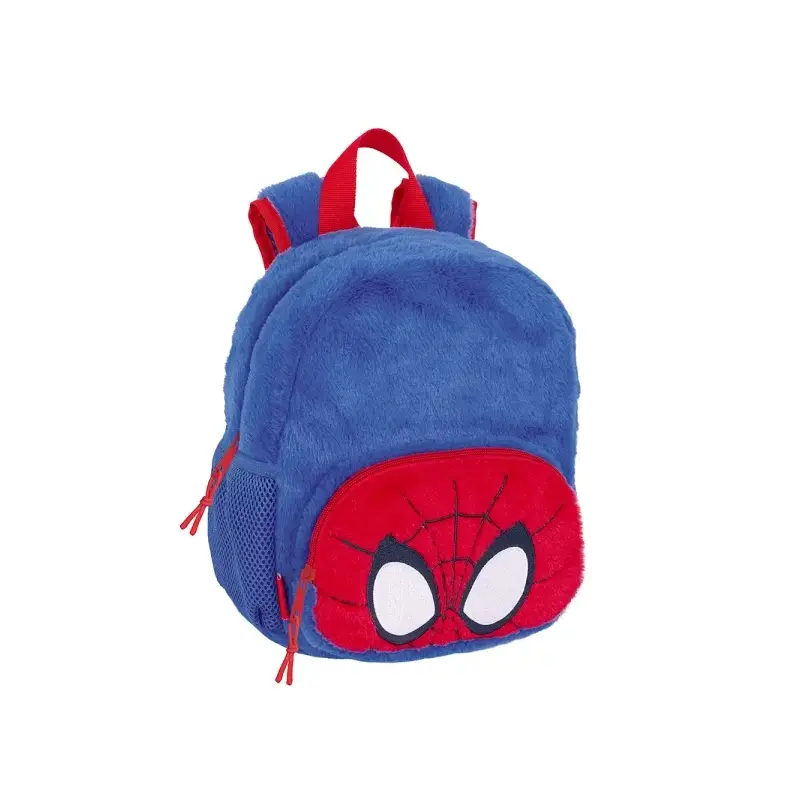 Safta Spidey Mochila Guarderia de Peluche - Tarjeta de Identificacion - Asas de Mano - 6L - Material Peluche - Facil de Transpor