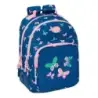 Safta Blackfit8 Mariposas Mochila con 2 Compartimentos - Antirozaduras - Adaptable a Carro - Portabotellas - Tirador Doble - Hom