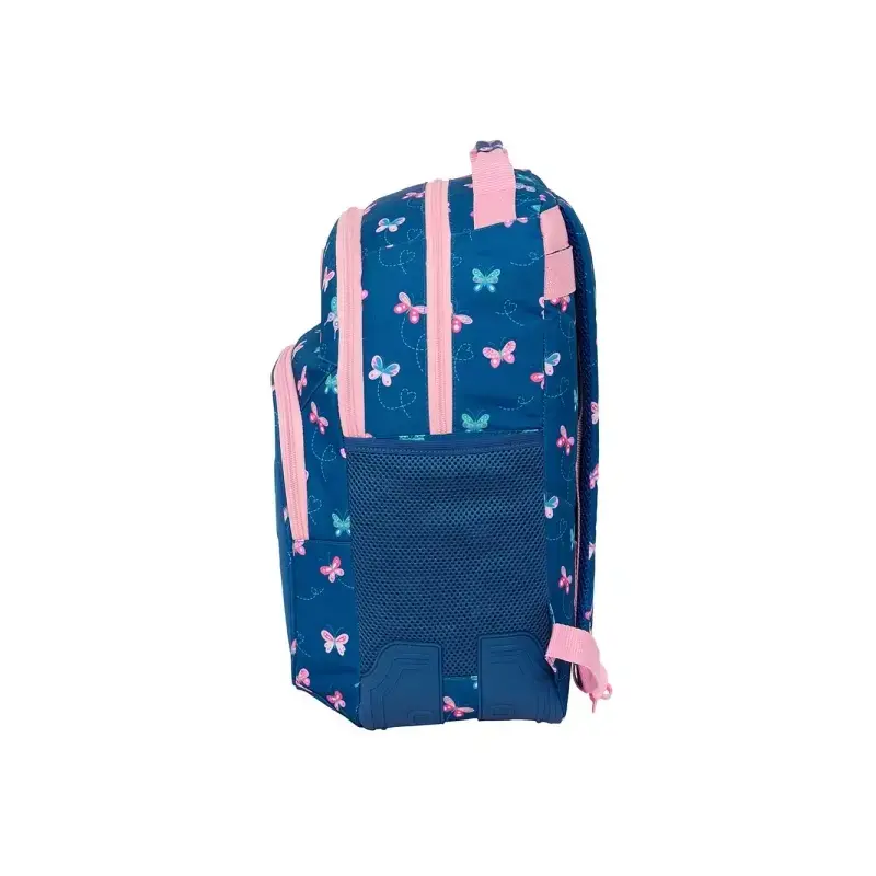 Safta Blackfit8 Mariposas Mochila con 2 Compartimentos - Antirozaduras - Adaptable a Carro - Portabotellas - Tirador Doble - Hom