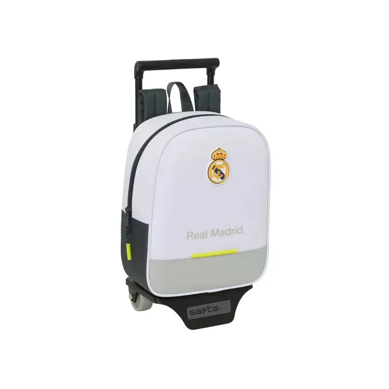Safta Real Madrid Mochila de 6L con Carro 805 Integrado - Extraible para Lavado - Tarjeta de Identificacion Personal - Carro de
