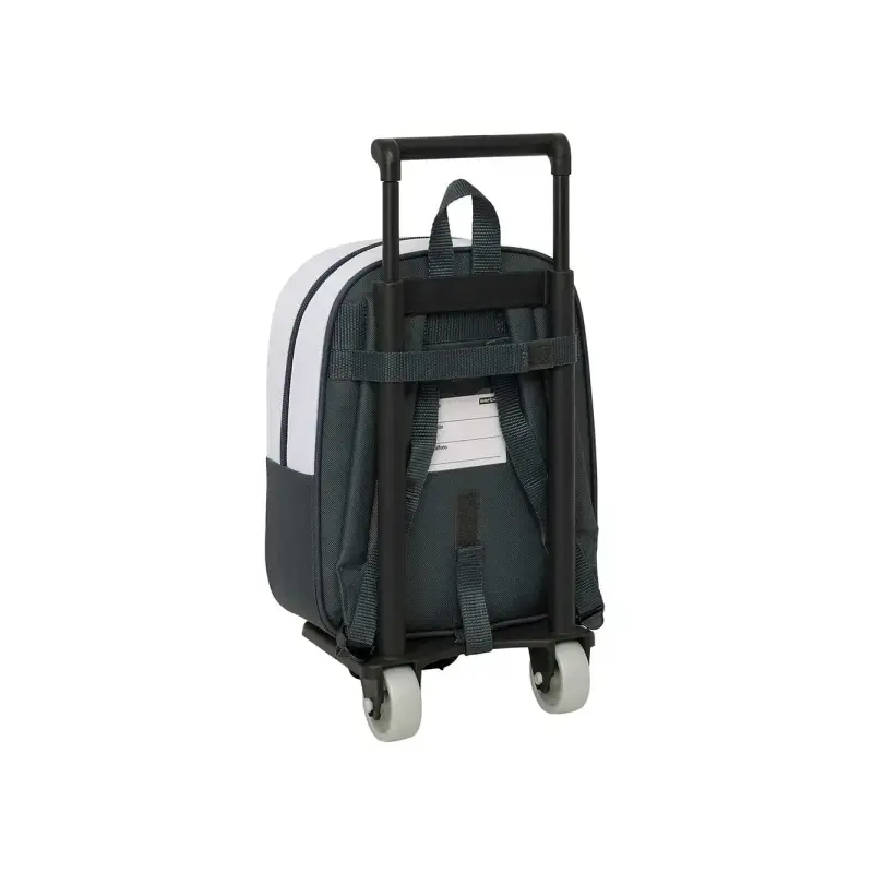 Safta Real Madrid Mochila de 6L con Carro 805 Integrado - Extraible para Lavado - Tarjeta de Identificacion Personal - Carro de