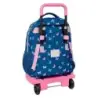 Safta Blackfit8 Mariposas Mochila con Carro - Extraible - Bolsillo Frontal - Portabotellas - Tirador Doble - Hombreras Acolchada