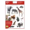 Apli Gomets Tematicos Realistas Animales Sabana - 24 Gomets - Adhesivo Removible - Desarrollados con Educadores - Ideal para Hab