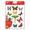 Apli Gomets Tematicos Realistas Mariposas - 24 Unidades por Bolsa - Adhesivo Removible - Fotografias a Todo Color - Adhesivo Bas