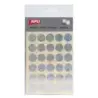 Apli Gomets Redondos Holograficos Ø 20mm - Adhesivo Permanente - 90 Gomets en 3 Hojas - Desarrollo de Habilidades y Creatividad