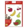 Apli Gomets Tematicos las Frutas xL - 22 Gomets en 2 Hojas A4 - Desarrollados con Educadores - Adhesivo Removible - Seguros y Ec