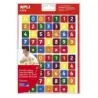 Apli Bolsa de Gomets Tematicos los Numeros - 210 Gomets en 3 Hojas - Adhesivo Removible - Aprendizaje de Numeros y Calculo Menta