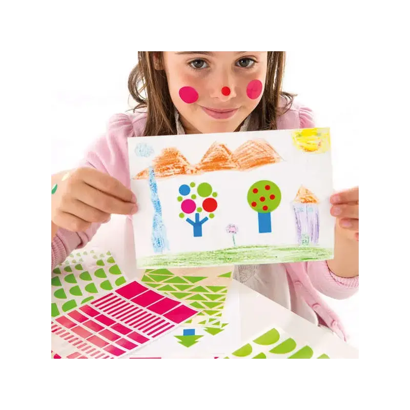 Apli Gomets Adhesivo Permanente - 1052 Gomets por Bolsa - Desarrollo de Habilidades Creativas y Psicomotrices - Cumple Normas EN