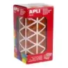 Apli Rollo con 2.832 Gomets Triangulares 20x20x20mm - 59 Hojas Pretroqueladas - Ideal para Escuelas y Talleres Infantiles - Adhe