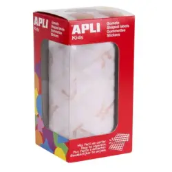 Apli Rollo con 2.832 Gomets Triangulares 20x20x20mm - Adhesivo Permanente - Normas EN-71 y FSC - Adhesivo Base Agua - Libre de D