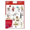 Apli Bolsa de Gomets Tematicos el Circo - 168 Gomets en 12 Hojas - Adhesivo Removible - Ideal para Escuelas - Adhesivo Base Agua