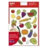 Apli Bolsa de Gomets Tematicos Frutas y Verduras - 276 Gomets - Adhesivo Removible - Desarrollados con Educadores - Ideal para E