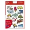Apli Gomets Tematicos Transportes - 180 Gomets en 12 Hojas - Adhesivo Removible - Ideal para Aprendizaje - Cumple Normas EN-71 y