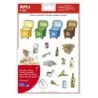 Apli Pack de 276 Gomets con Tematica El Reciclaje - Adhesivo Removible - Ilustraciones Divertidas - Ideal para Escuelas - 100% R