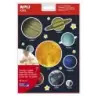 Apli Gomets Tematicos Sistema Solar - 240 Gomets en 12 Hojas - Adhesivo Removible - Ideal para Aprendizaje Visual y Habilidades