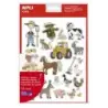Apli Kids Pack de 276 Gomets Tematicos La Granja - Adhesivo Removible a Base Agua - Libre de Disolventes - Ideal para Escuelas -